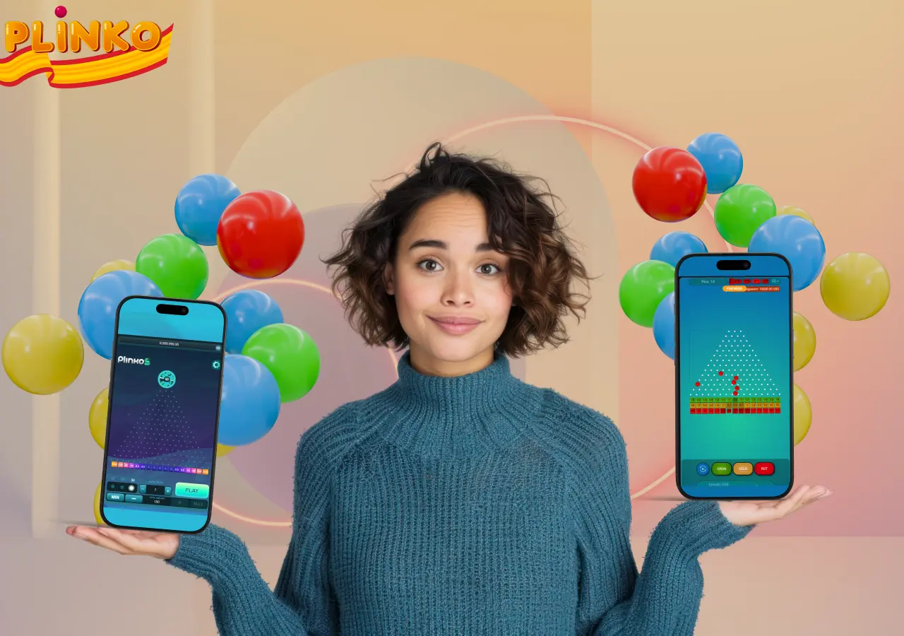 Es posible jugar a Plinko en el navegador o en la app móvil, con funcionalidades casi idénticas.